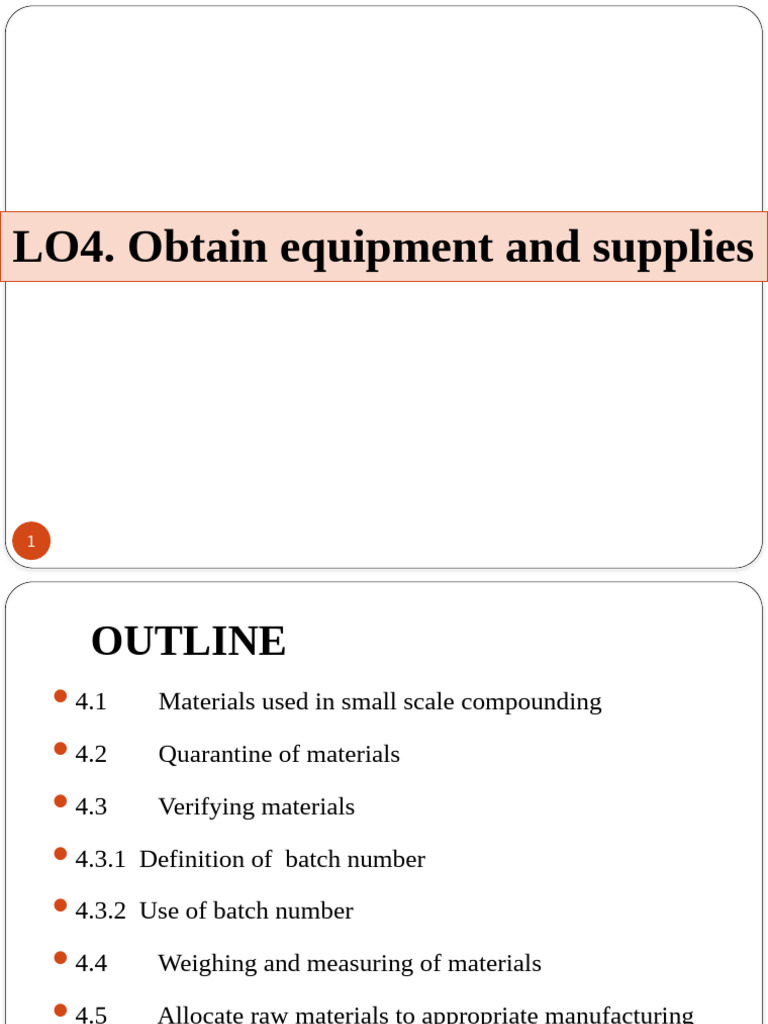 Small Scale Compounding Materials Guide | PDF | Sterilization ...