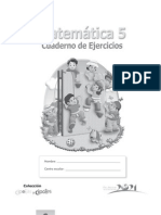 MATEMATICAS 5o GRADO. CUADERNO DE EJERCICIOS