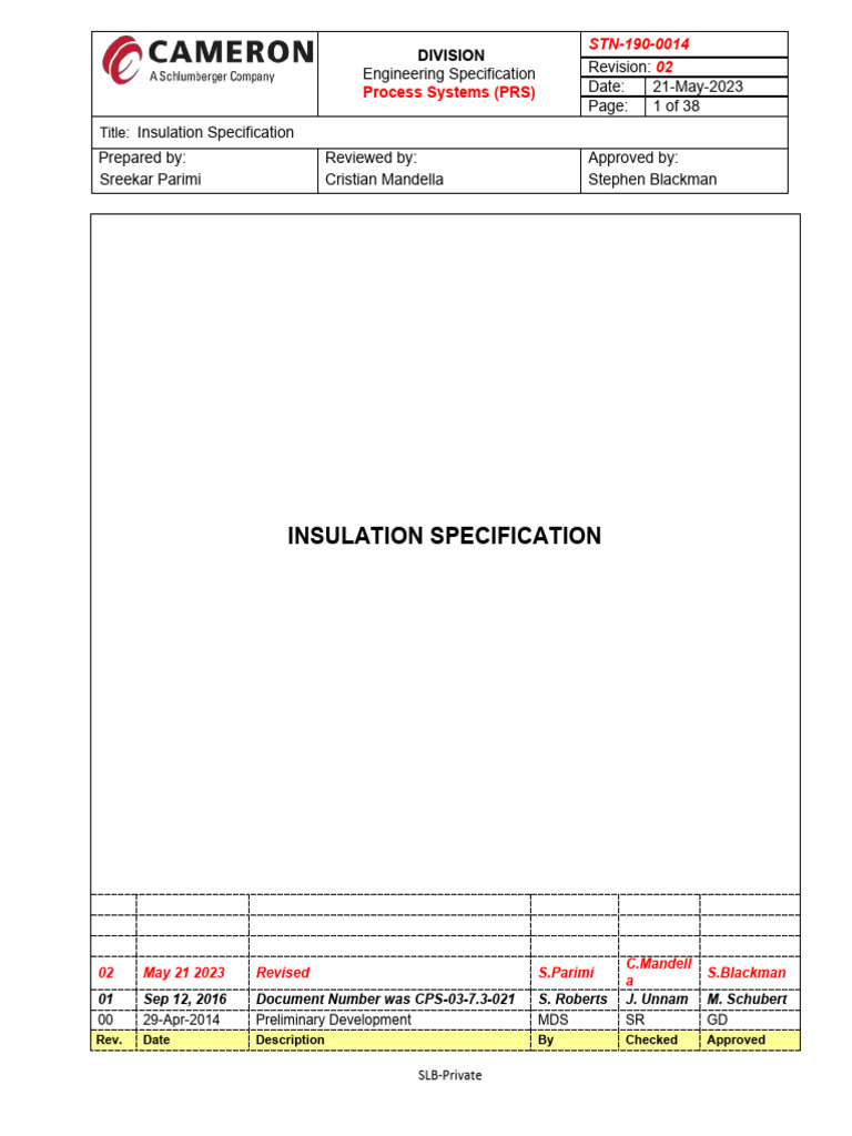 Insulation Specification Document | PDF | Pipe (Fluid Conveyance ...