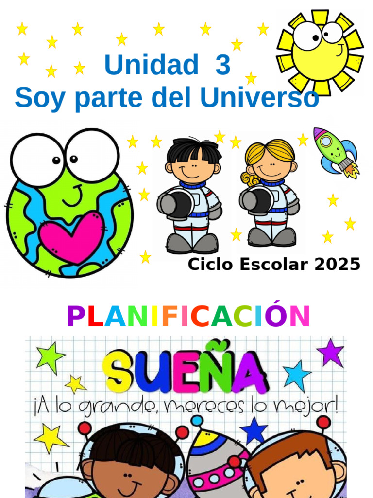 Planificación Unidad: Soy Parte del Universo | PDF | Educación de la ...
