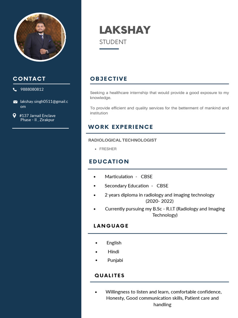Blue Simple Professional CV Resume | PDF