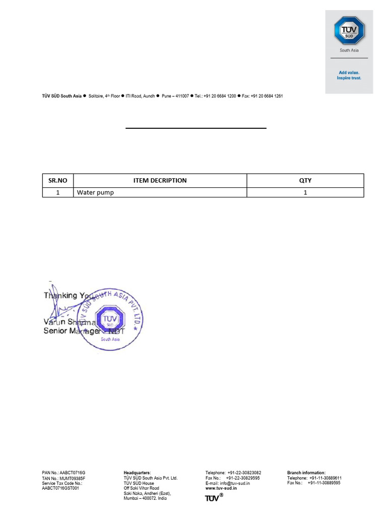 By Road Declaration | PDF