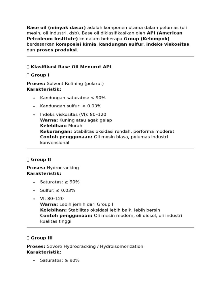 Base Oil | PDF