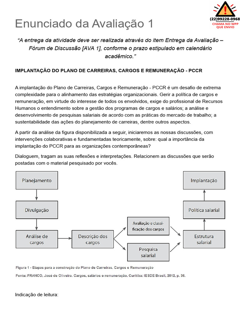 Implantação do PCCR nas Organizações | PDF
