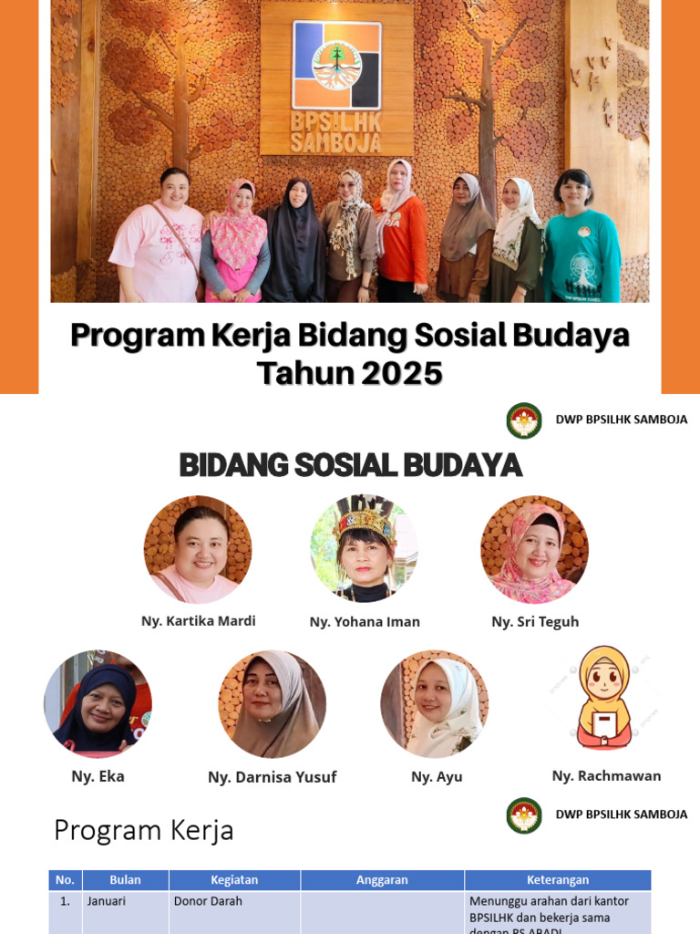 Program Kerja DWP BPSILHK Samboja | PDF