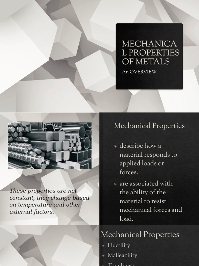 Mechanical Properties of Metals | PDF | Strength Of Materials ...