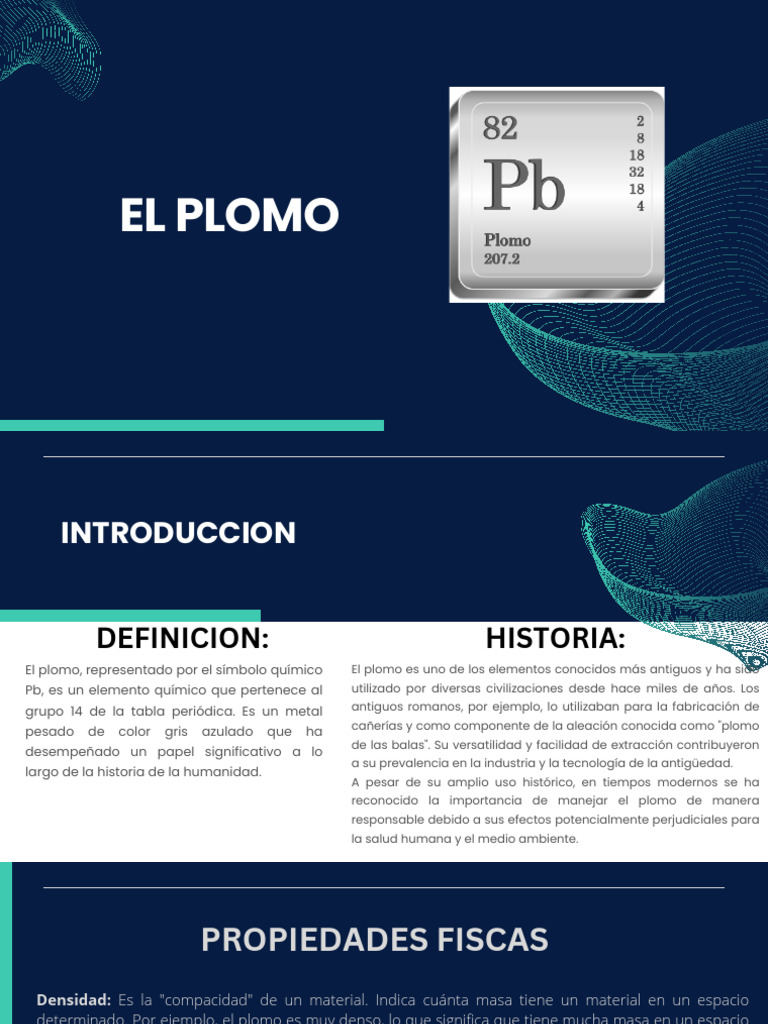 Propiedades y usos del plomo | PDF | Dirigir | Rieles