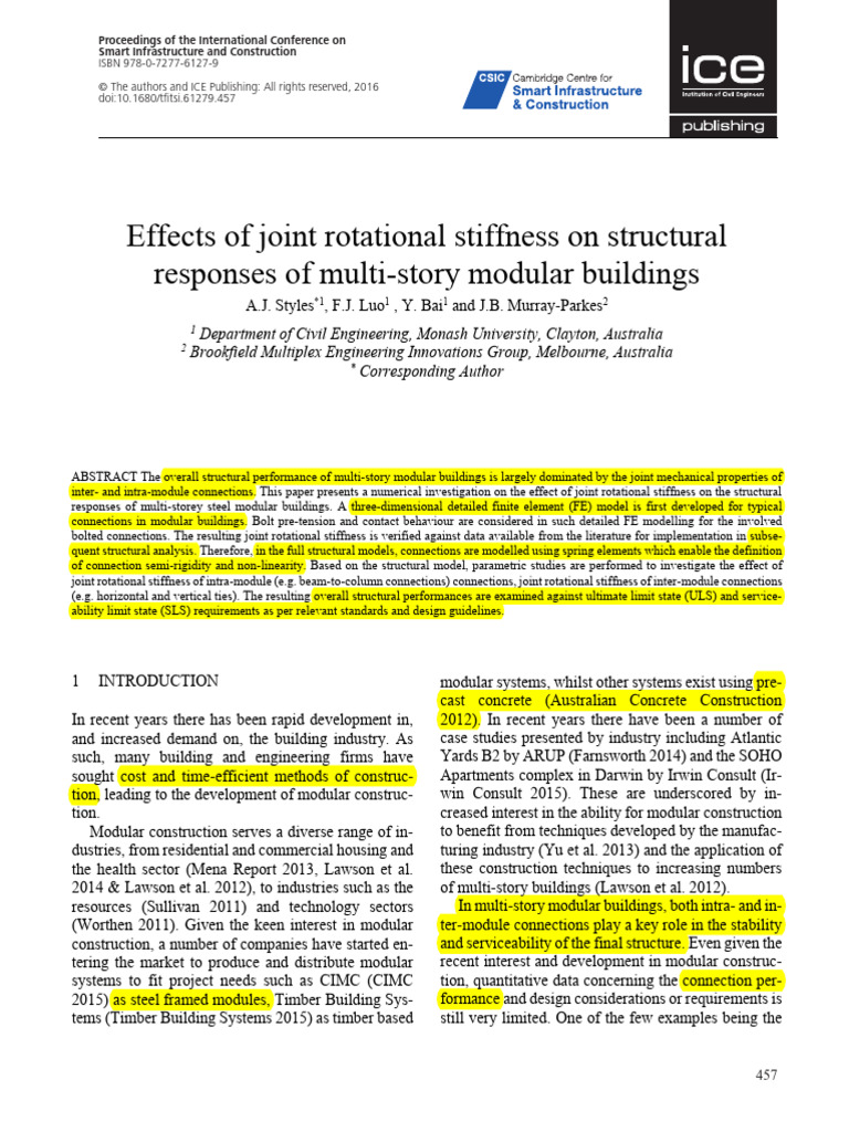Ok-Effect of Joint Stiffness of Bolted Connections On The Overall ...