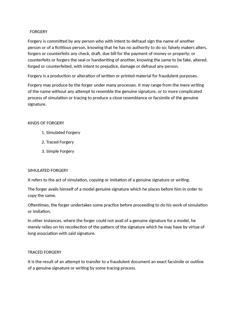 Understanding Types of Forgery | PDF | Forgery | Coins