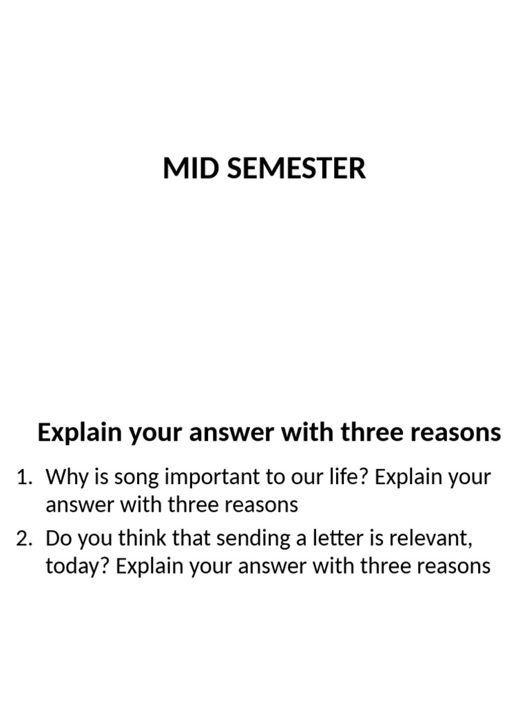 Mid Semester | PDF