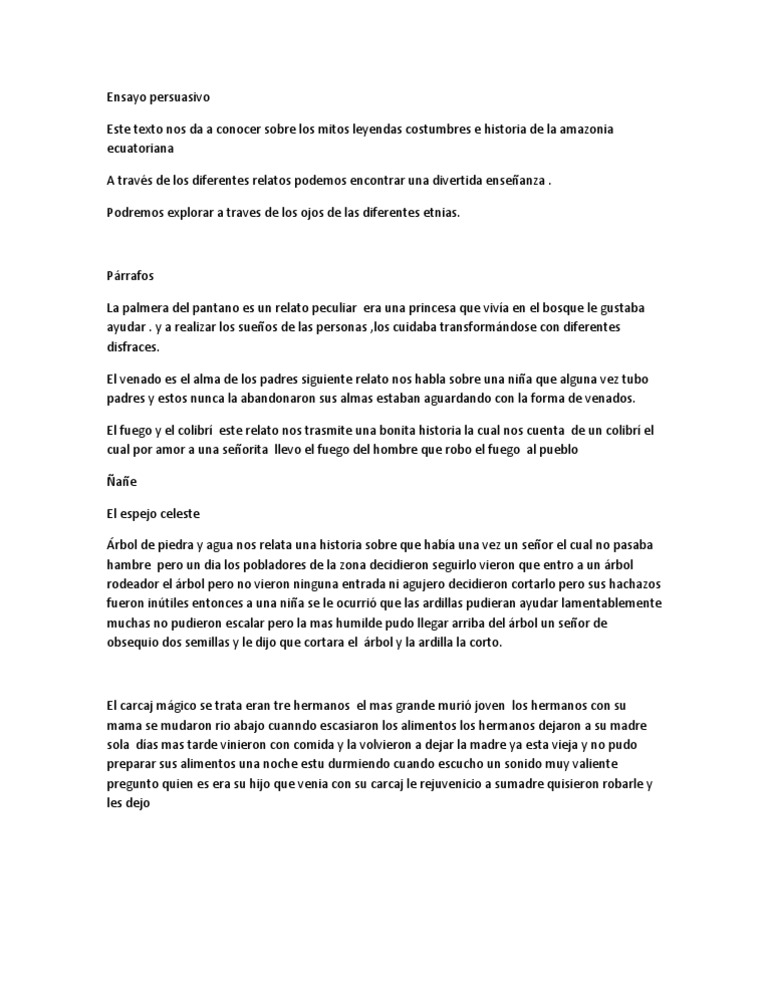 Ensayo Persuasivo | PDF | Ficción general