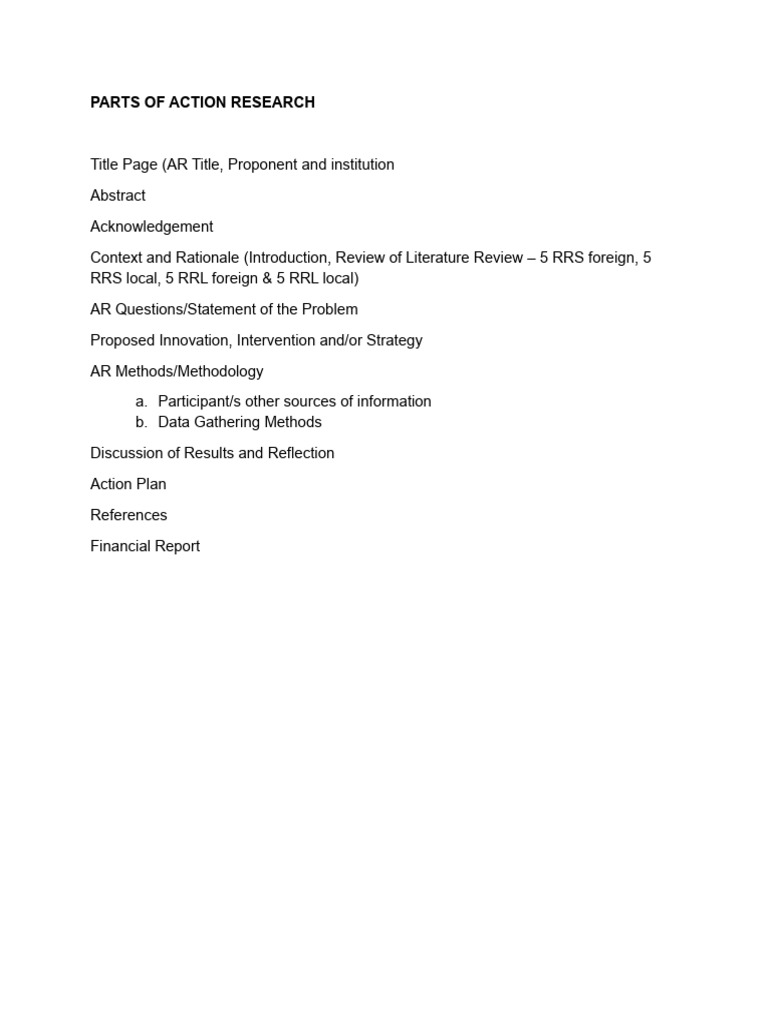 WHAT ARE THE PARTS OF ACTION RESEARCH visual data 6