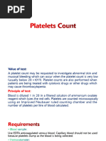 Manual Platelet Count Slide Method | PDF | Platelet | Blood Cell