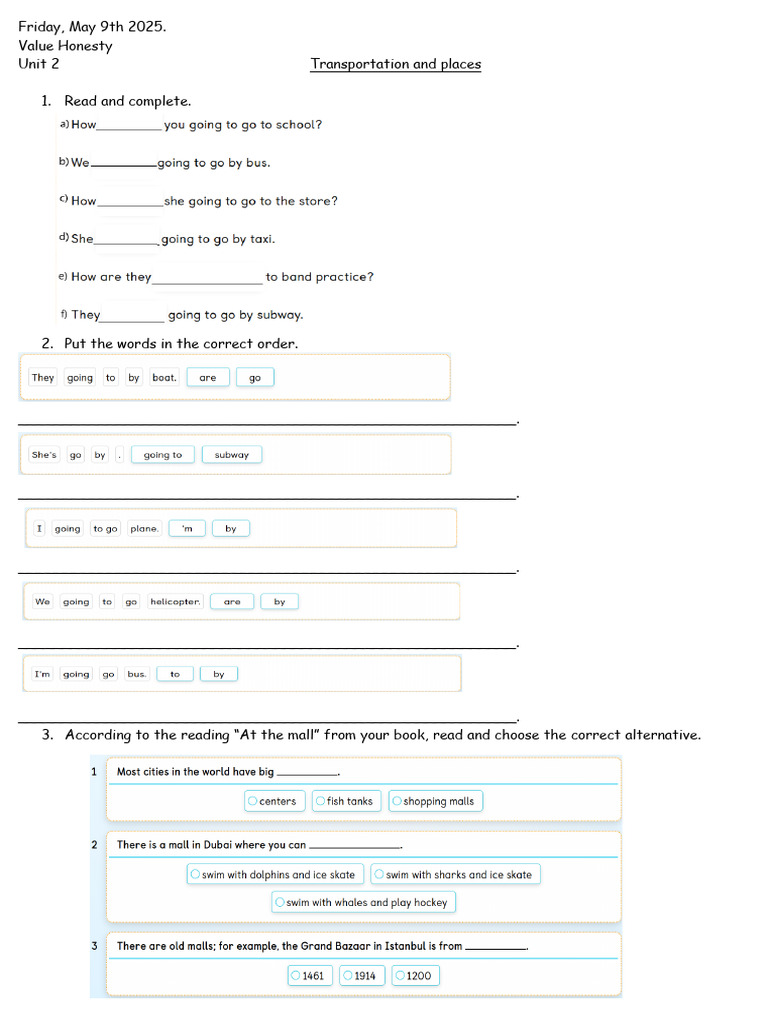 ENGLISH CLASS 5th A 09-05-25 | PDF