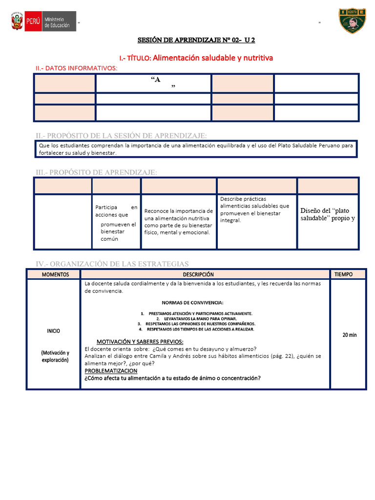 Sesion 2 U2 DPCC 5° 2025 | PDF | Aprendizaje | Sicología