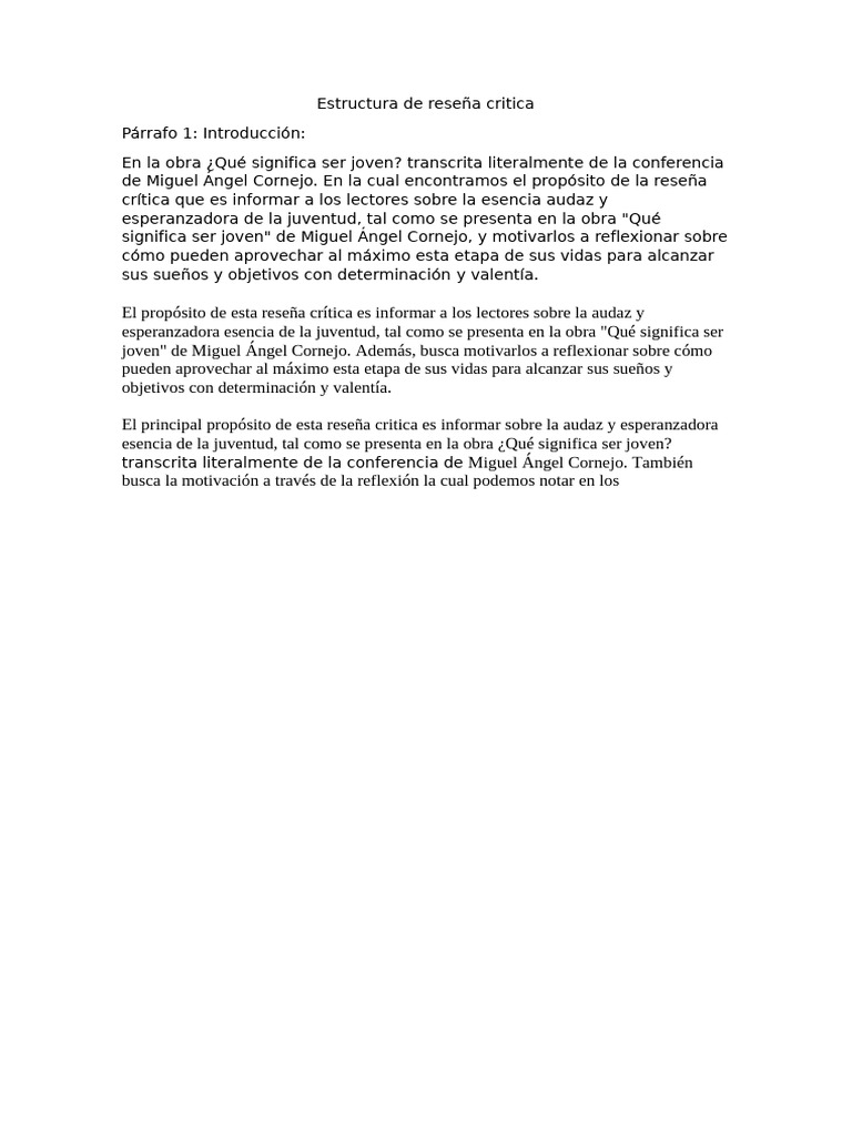 Reseña crítica de 