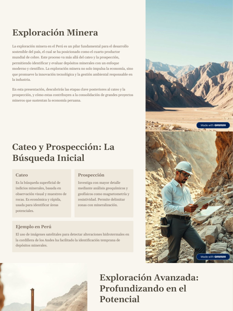 Exploración Minera en Perú: Claves y Ejemplos | PDF | Prospección | Minería