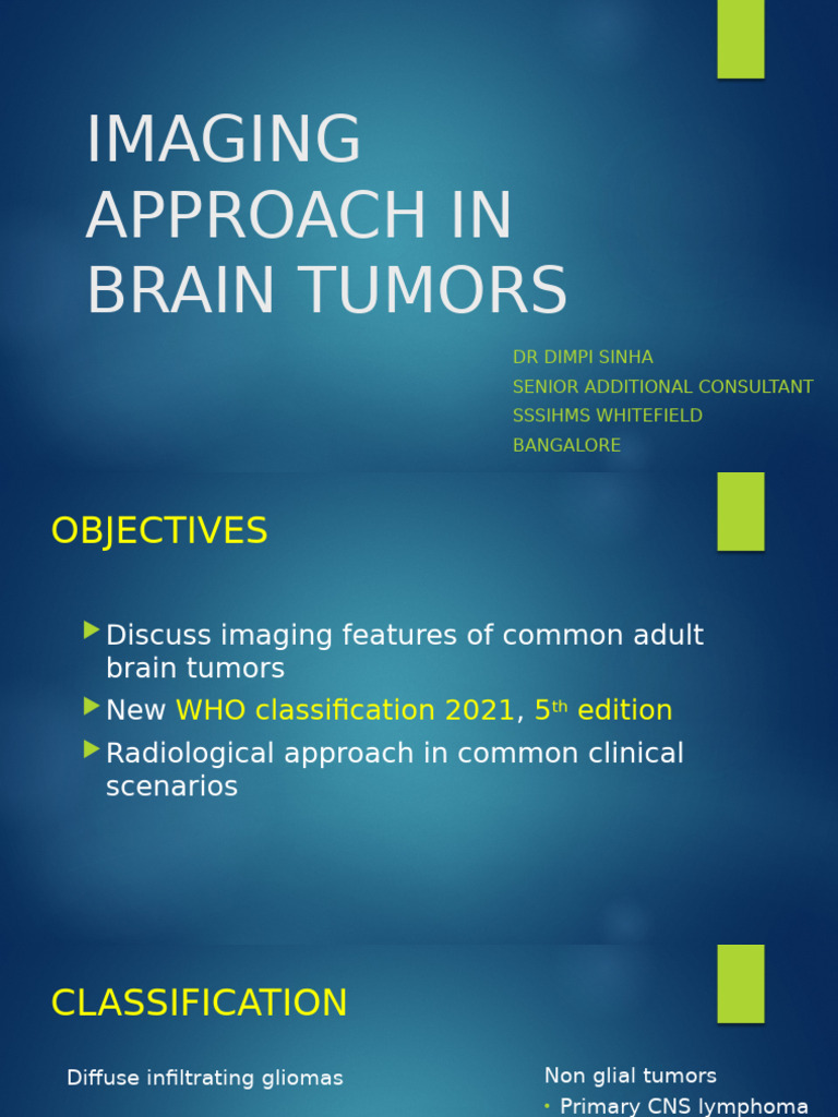 IMaging Approach in Brain Tumors | PDF | Glioma | Diseases And Disorders