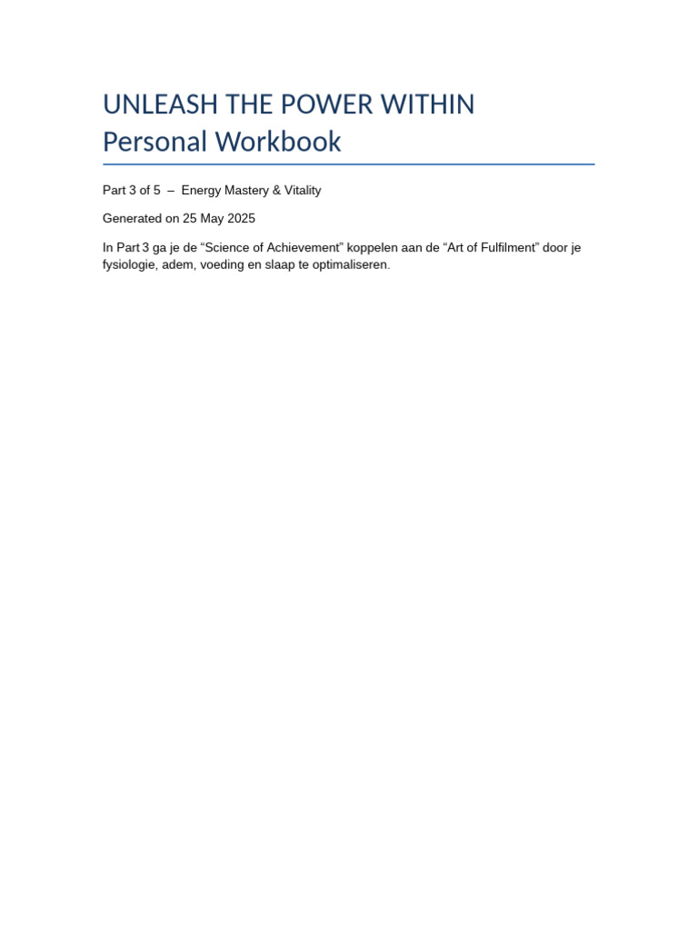 UPW Workbook Part3 | PDF