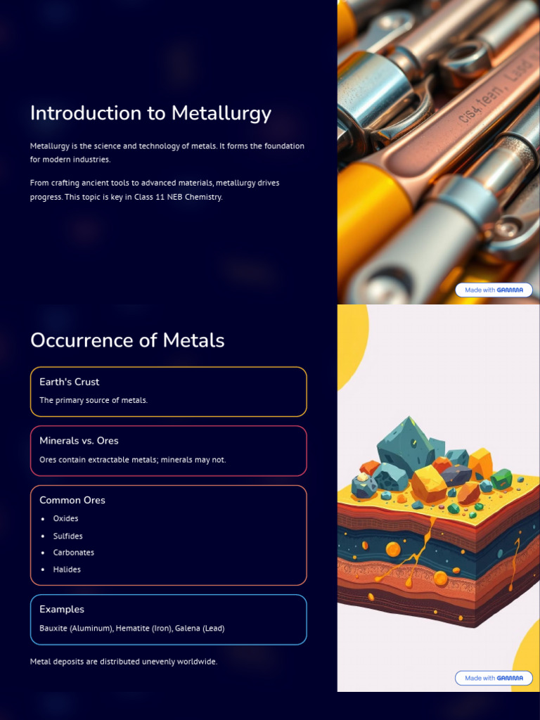 Introduction To Metallurgy Pdf Metals Ore