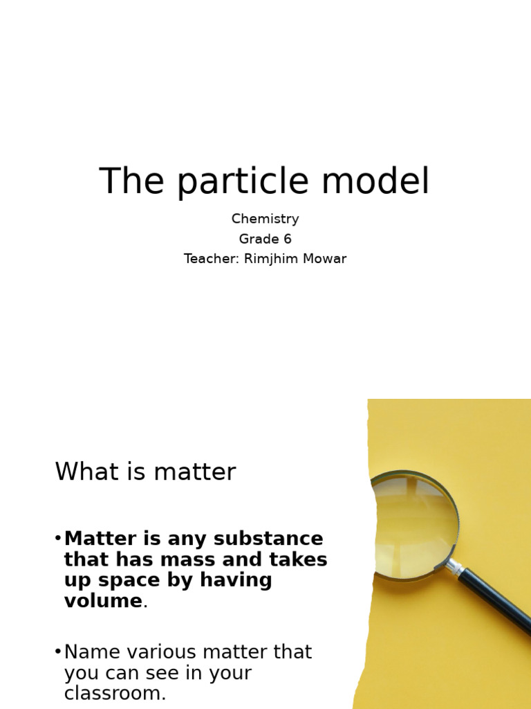 Understanding Matter and Particle Theory | PDF | Matter | Gases
