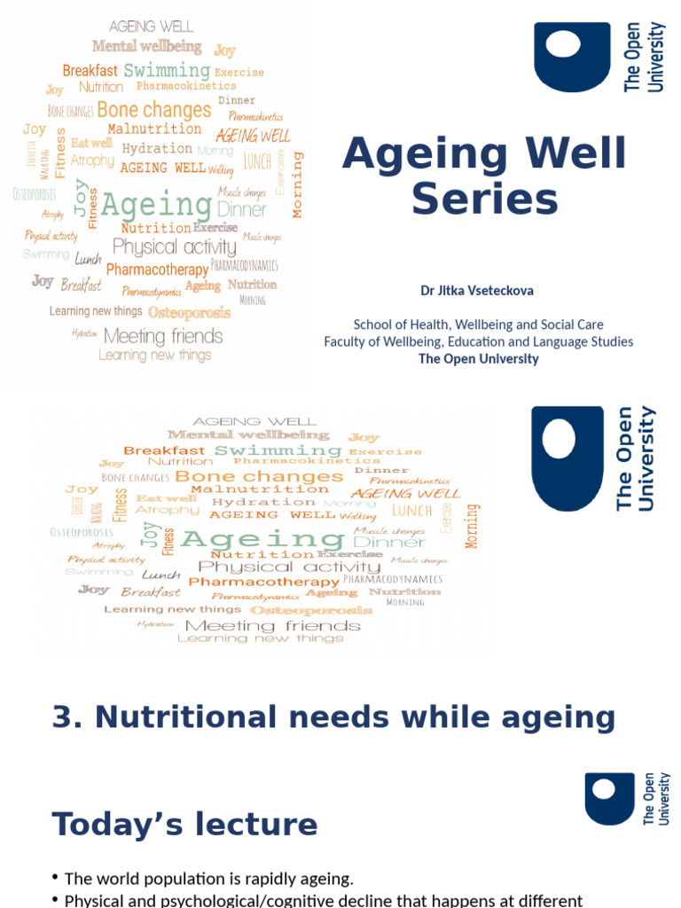 Ageing Well Series - Nutritional Needs While Ageing March 20 | PDF ...