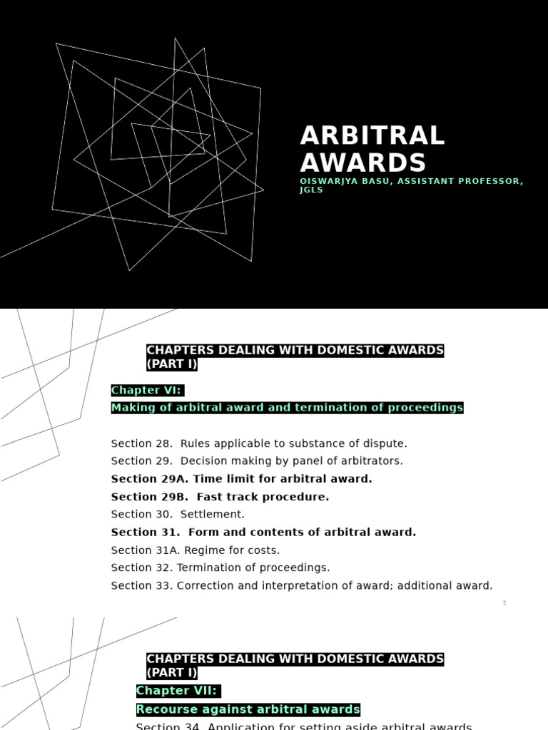 Arbitral Awards | PDF | Arbitration | Arbitral Tribunal