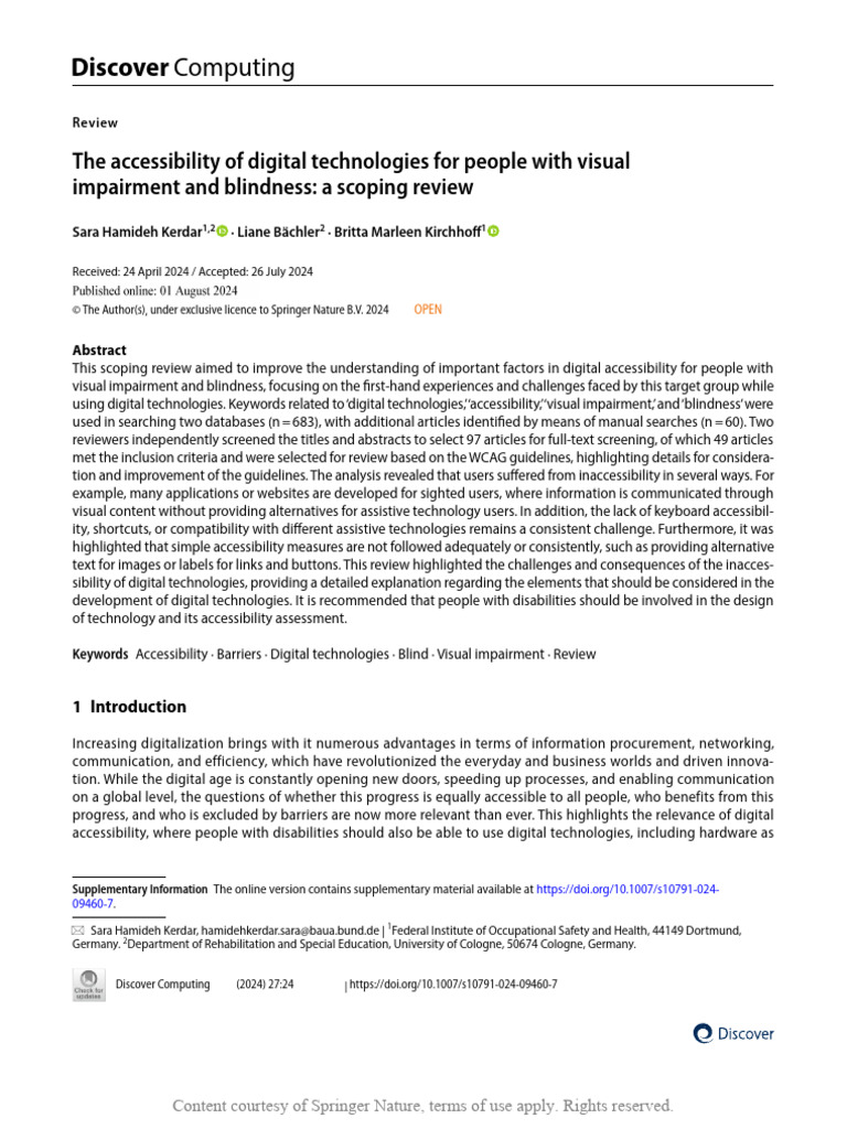 Enhancing Android Accessibility for the Blind | PDF | Accessibility ...