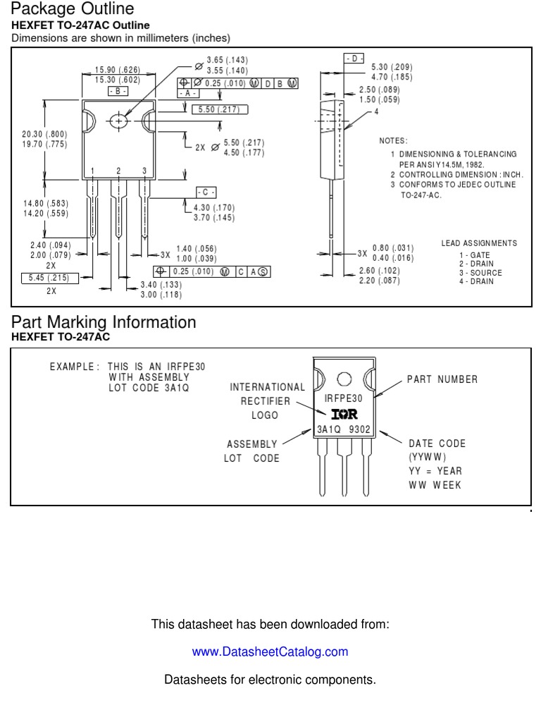 TO-247AC Package Outline for HEXFETs | PDF | Business