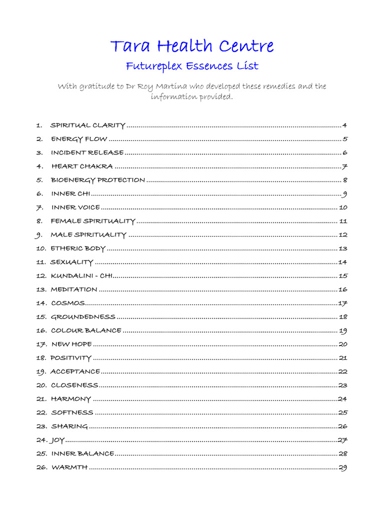 Futureplex Essences Overview | PDF | Chakra