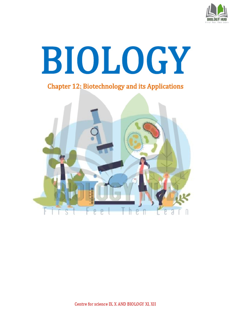 Chapter - 12 Biotechnology and Its Applications | PDF | Genetic ...