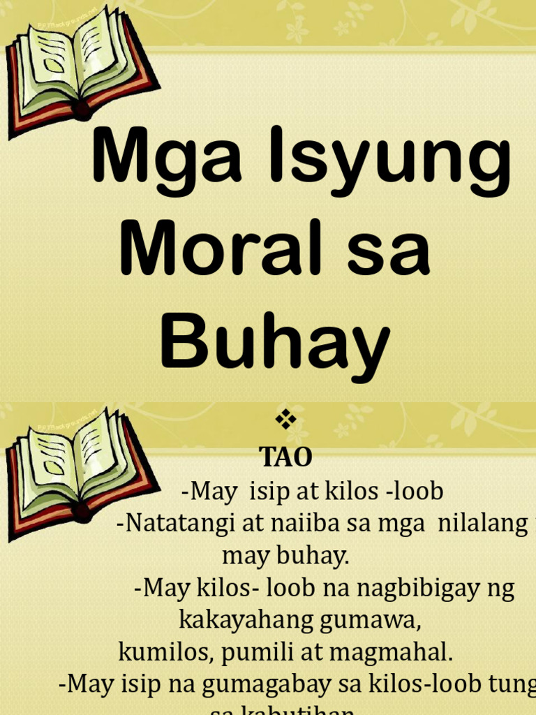 Mga Isyung Moral Sa Buhay | PDF