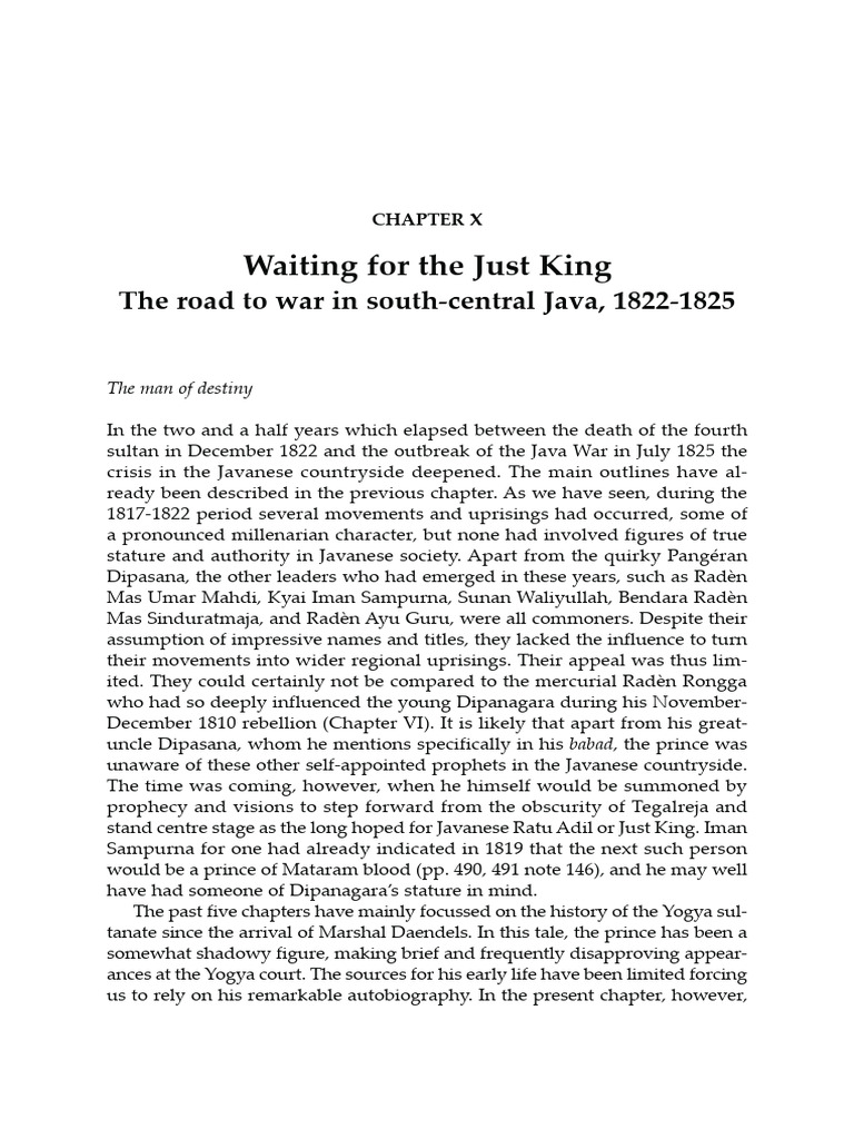 Waiting for the Just King: The Road to War in South-Central Java, 1822 ...