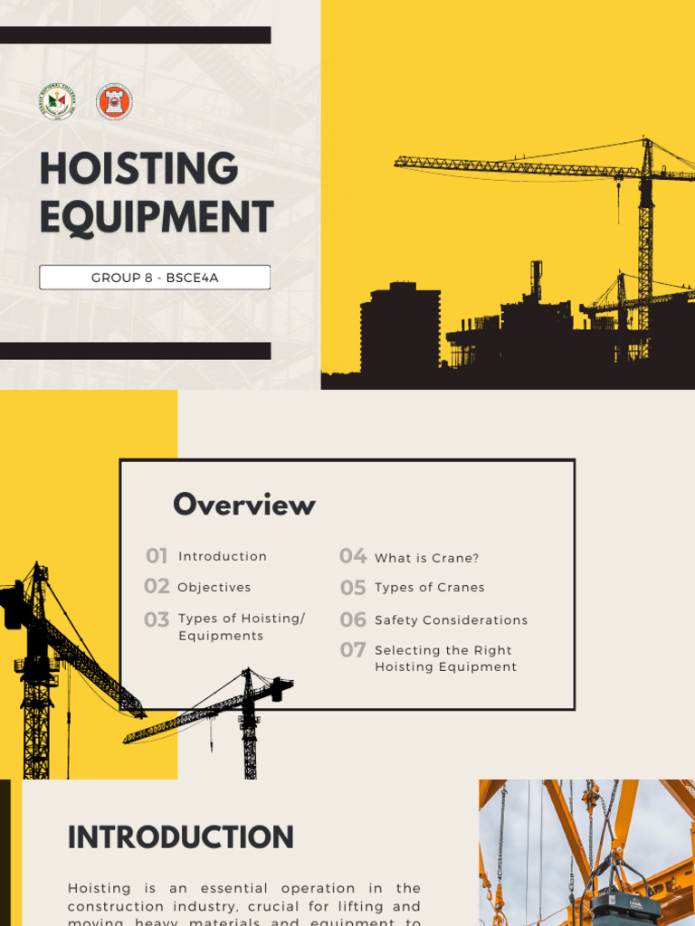 Hoisting Equipment in Construction | PDF | Crane (Machine) | Elevator