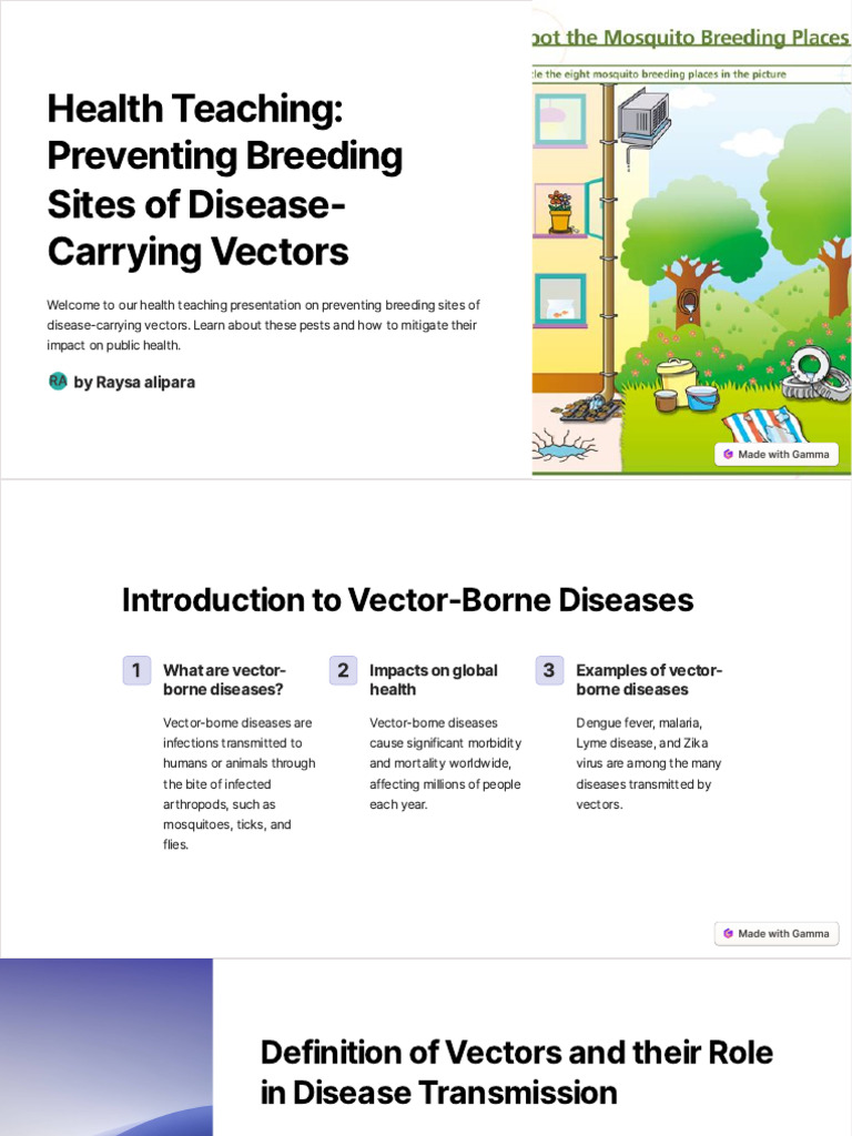 Health Teaching Preventing Breeding Sites of Disease Carrying Vectors ...