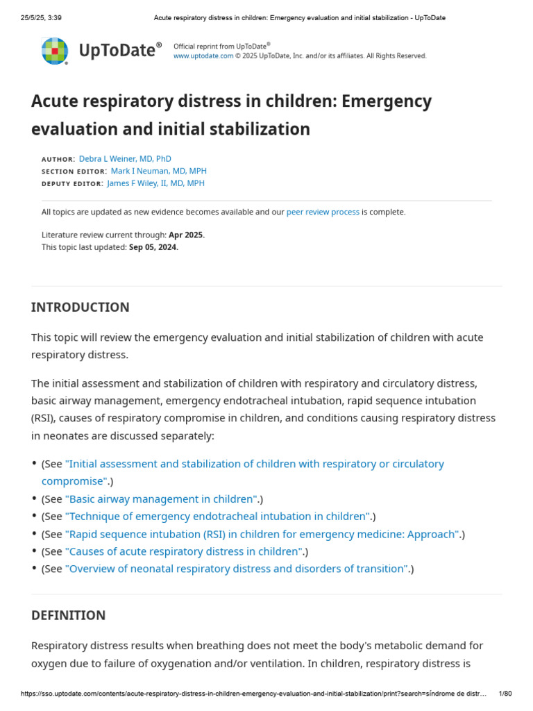 Acute Respiratory Distress in Children_ Emergency Evaluation and ...