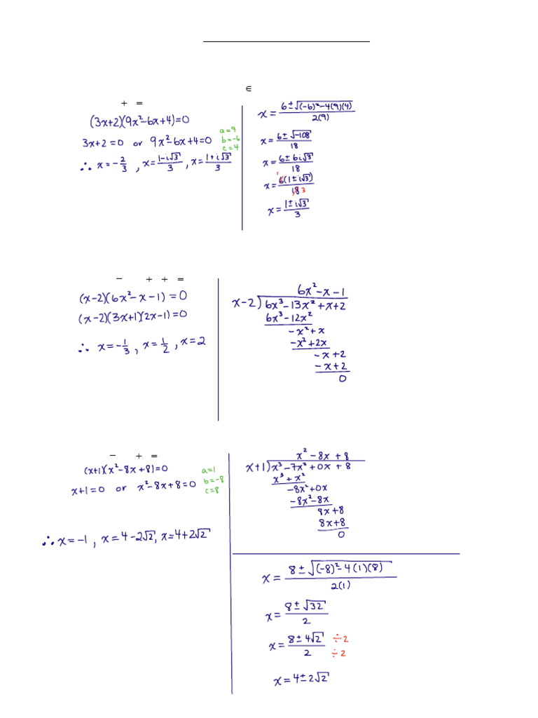 Solving Polynomial and Radical Equations | PDF | Equations | Zero Of A ...
