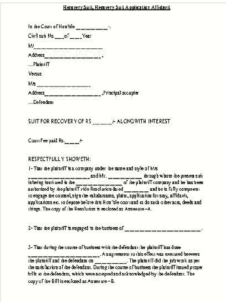Recovery Suite in Court | PDF