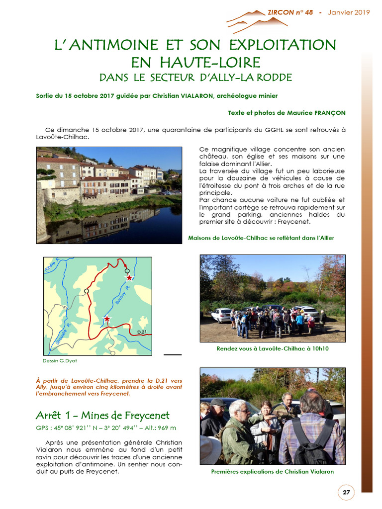 Exploitation de l'Antimoine à Ally | PDF | Exploitation minière ...