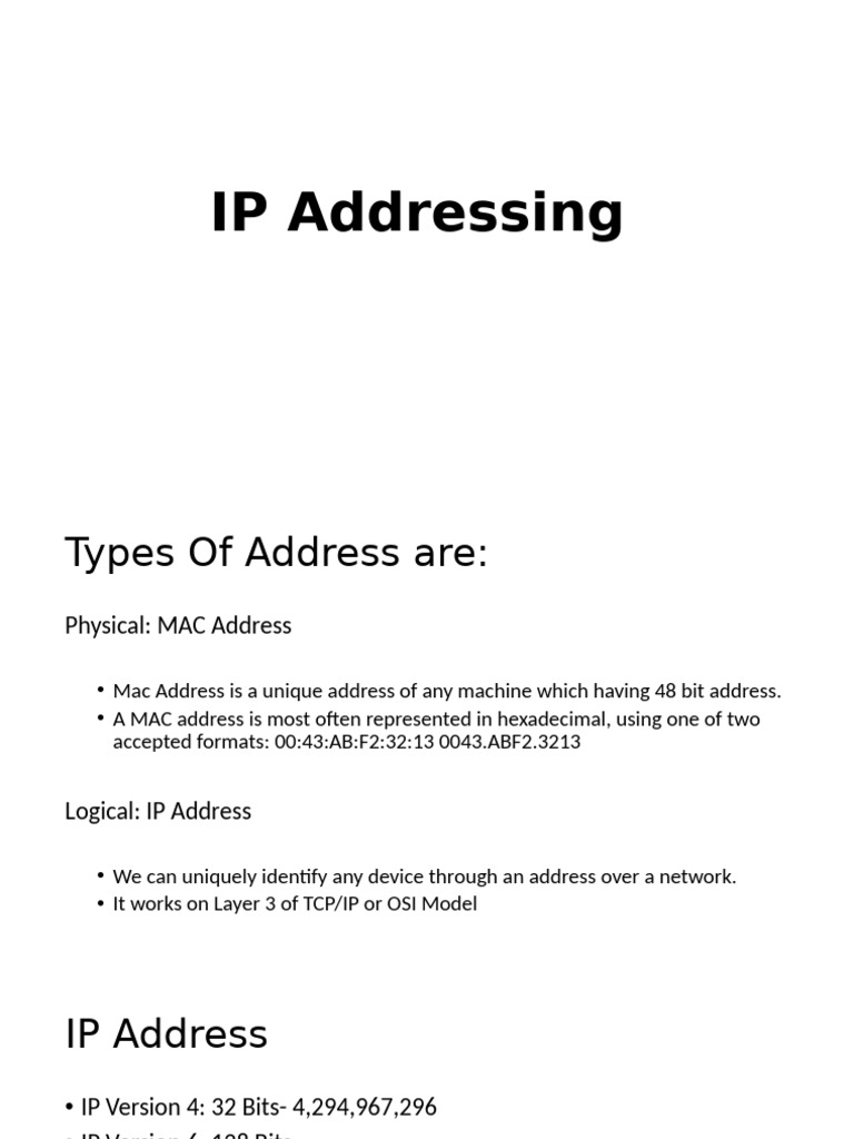 IP Addressing (Topic 2) | PDF | Ip Address | Computer Architecture