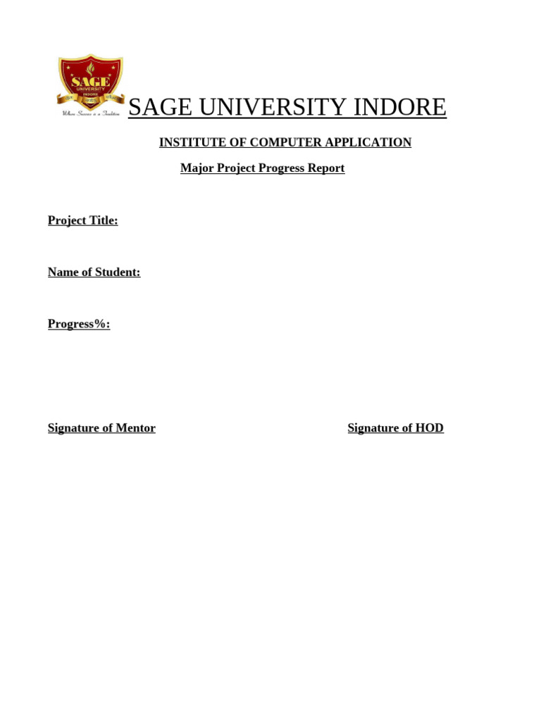 Progress Report Format | PDF