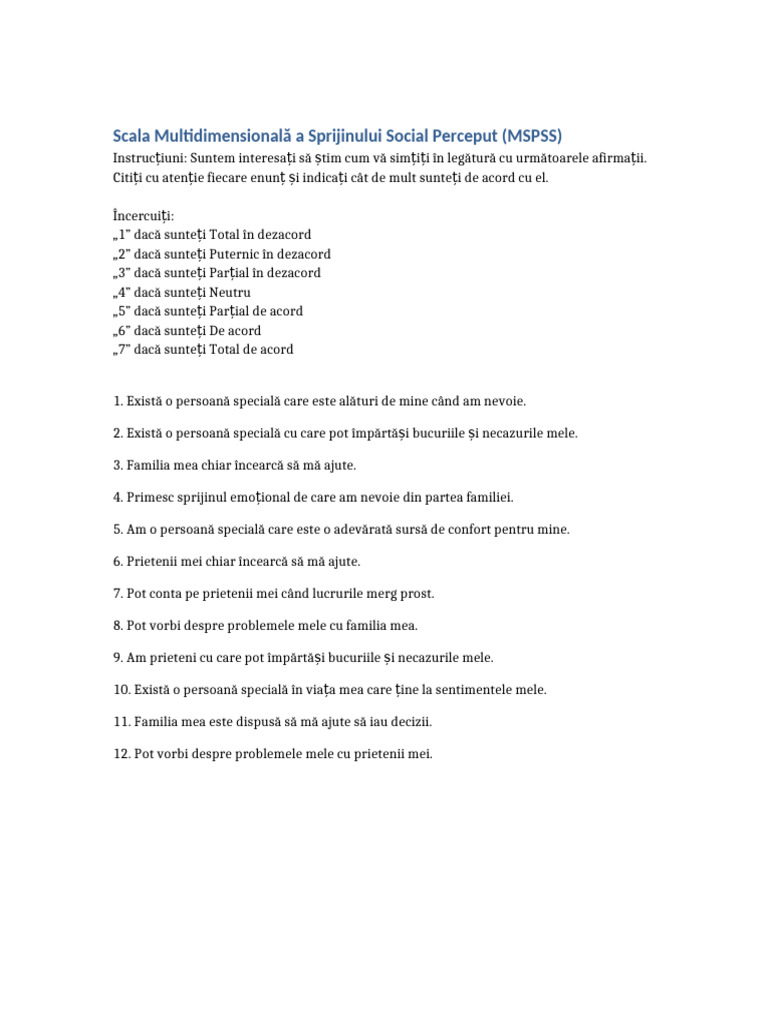 MSPSS Tradus | PDF