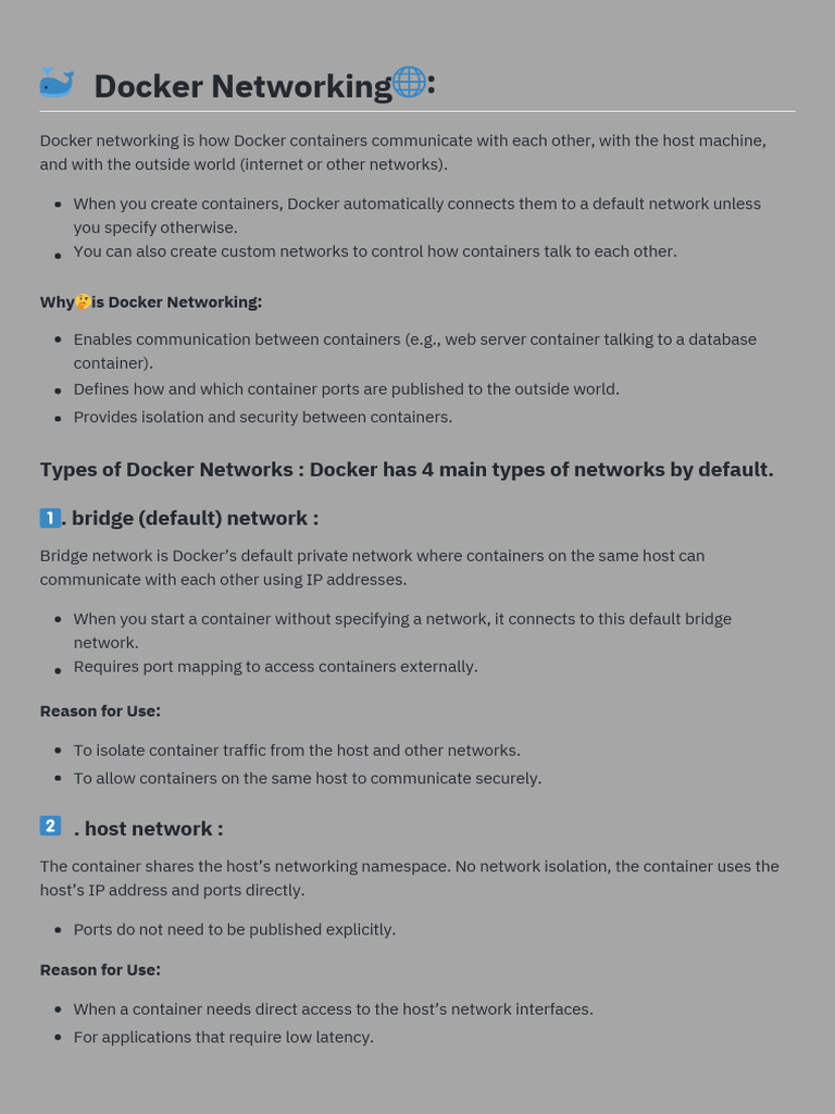 Docker Networking 1748010820 | PDF | Computer Network | Software ...