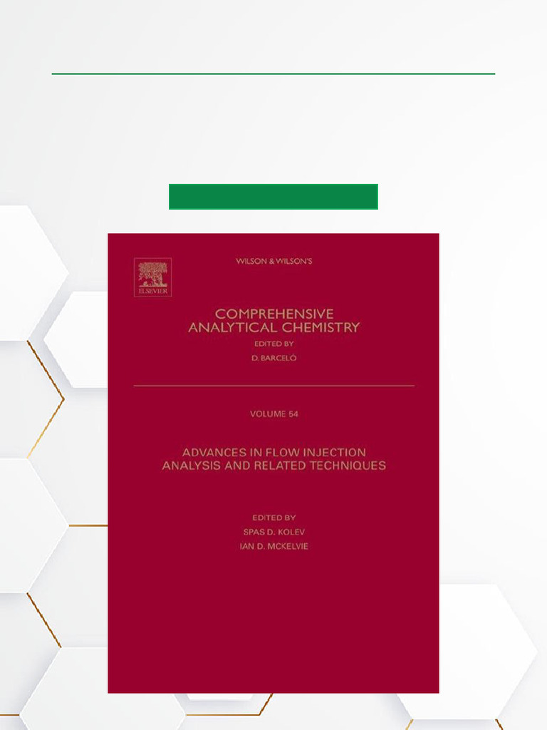 Advances in Flow Injection Analysis and Related Techniques Entire Book ...