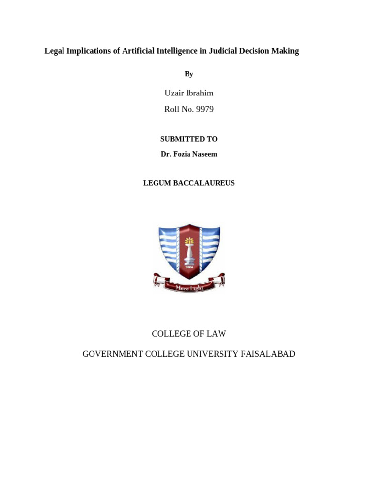 AI's Legal Impact on Judicial Decisions | PDF | Artificial Intelligence ...