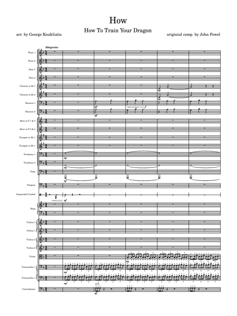 How to Train Your Dragon Arrangement | PDF | Symphony Orchestras ...