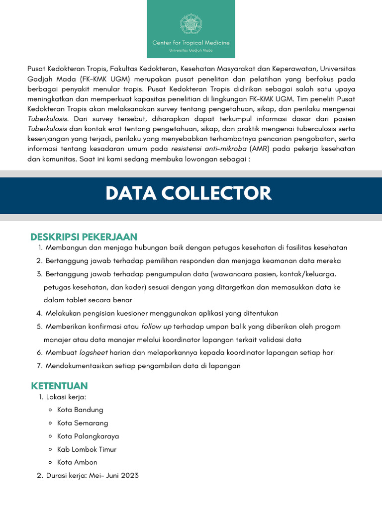 Recruitment Data Collector KAP Survey TB | PDF