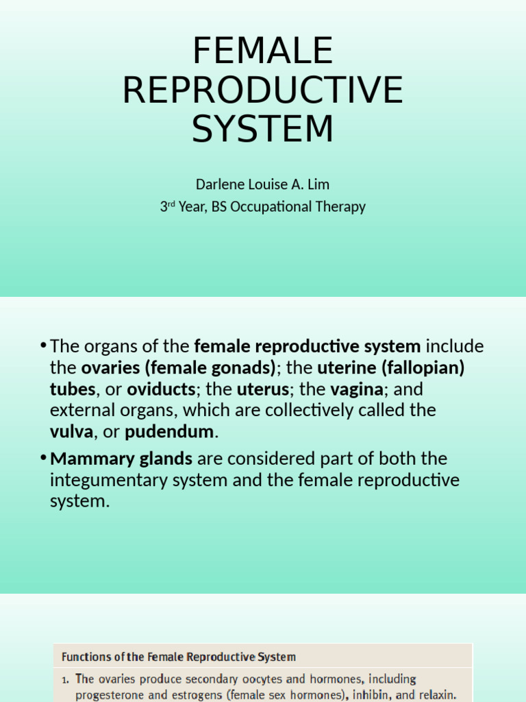 Ovary, Oogenesis, Fallopian Tube | PDF | Ovary | Endocrine System