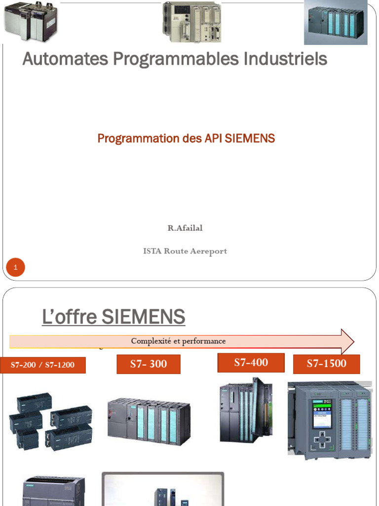 Programmation API Siemens S7 | PDF | Programmation informatique ...
