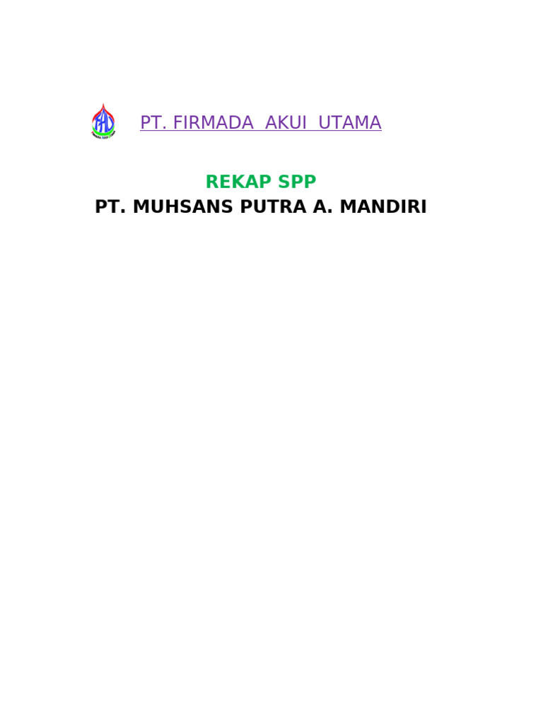 Cover Map Rekap SPP | PDF